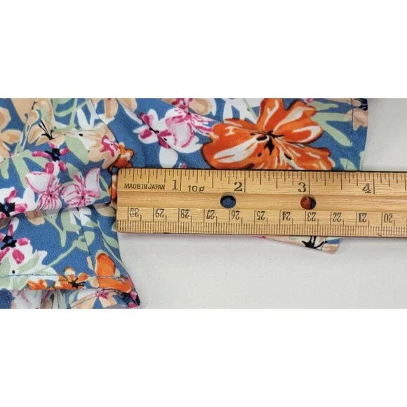 Womens Shorts Small Blue and Floral Elastic Waist Summer Beachy New in Bag - Picture 9 of 9